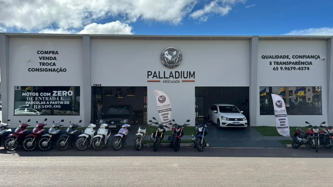 Fachada da loja Palladium Veículos em Nova Mutum - MT